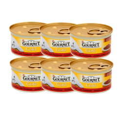 GOURMET GOLD Beef & Chicken with Tomatoes Wołowina i Kurczak z pomidorami 6x85g